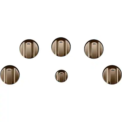 Front. Café - Knobs for Café Gas Cooktops - Brushed Bronze.