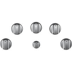 Knobs for Café Gas Cooktops (Set of 5) - Brushed Stainless Steel - Front_Zoom