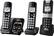 Left. Panasonic - KX-TGD583M DECT 6.0 Expandable Cordless Phone System with Digital Answering System - Black.