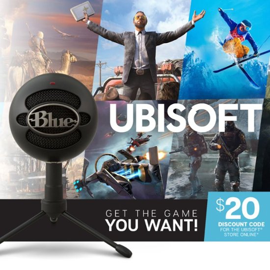 Front Zoom. Blue Microphones - Snowball iCE USB Microphone + $20 Ubisoft Discount Code.