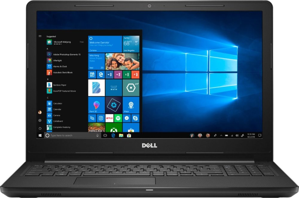 Dell - Inspiron 15.6" Touch-Screen Laptop - Intel Core i3 - 8GB Memory - 128GB Solid State Drive - Black - Front_Zoom