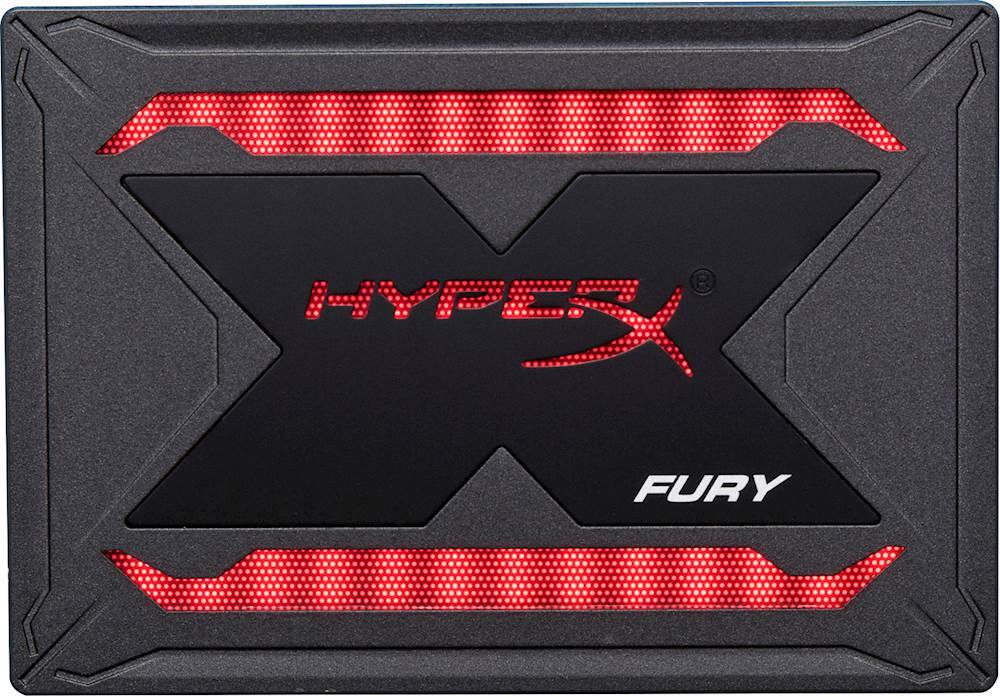 Front Zoom. HyperX - FURY 240GB Internal SSD SATA with RGB Lighting.