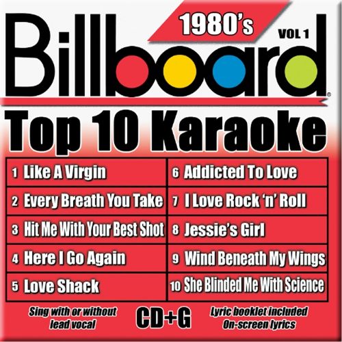  Billboard Top 10 Karaoke: 1980's [CD]