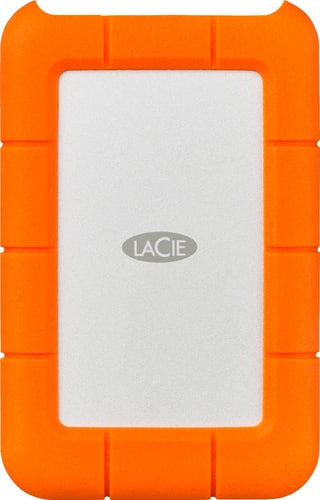 LaCie - Rugged 5TB External USB-C, USB 3.1 Gen 1 Portable Hard Drive - Orange/Silver