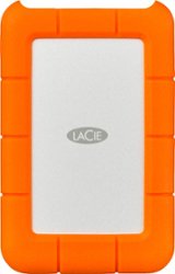 LaCie - Rugged 5TB External USB-C, USB 3.1 Gen 1 Portable Hard Drive - Orange/Silver - Front_Zoom