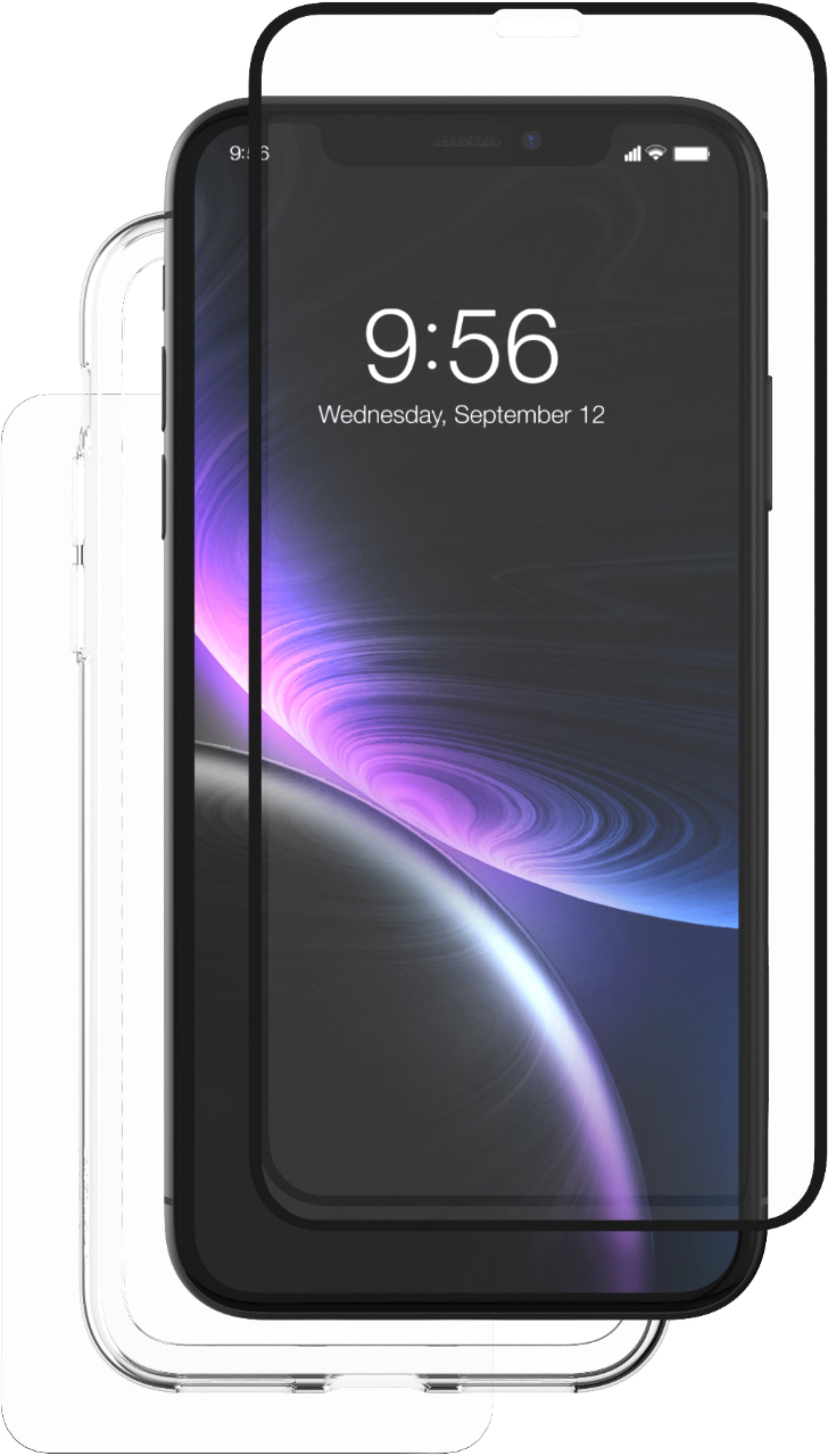 Nevox nevoglass 3d iPhone XR curved Glass protector pantalla-con Easy app negro 