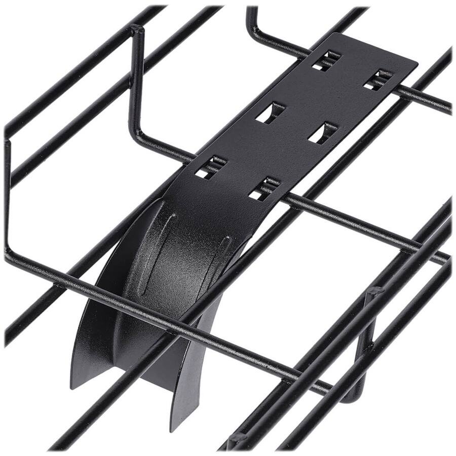 Alt View 5. Tripp Lite - Eaton Tripp Lite Series Cable Exit Clip/Dropout Waterfall for Wire Mesh Cable Trays, 45 mm Wide - Cable Trumpet Spillout - Black Powder Coat.
