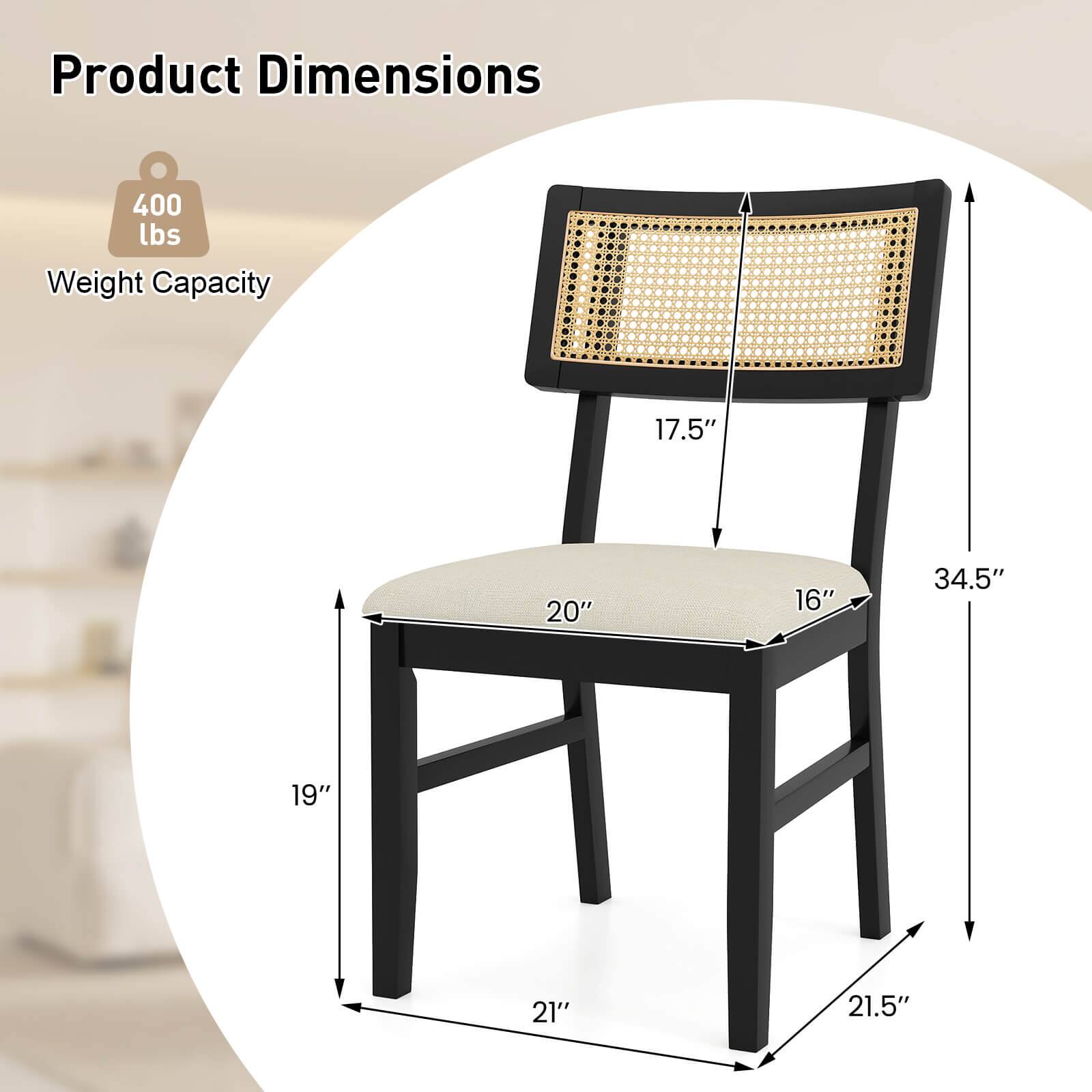 Product Dimensions  
400 lbs Weight Capacity  
17.5" x 20" x 16" x 34.5" x 19" x 21" x 21.5"