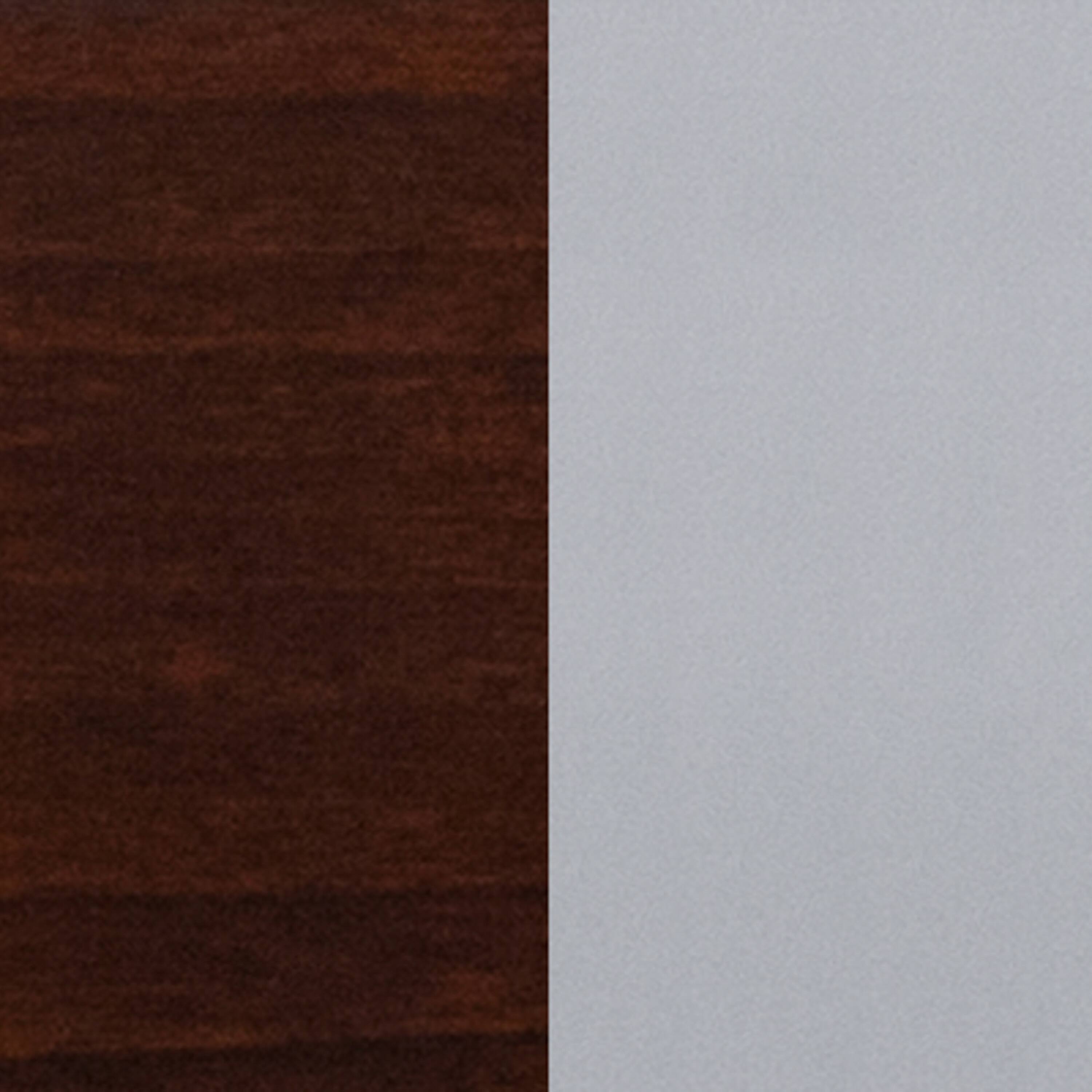 Alt View 6. Emma + Oliver - Silver Slat Back Metal Restaurant Dining Barstool - Walnut Wood Seat/Silver Frame.