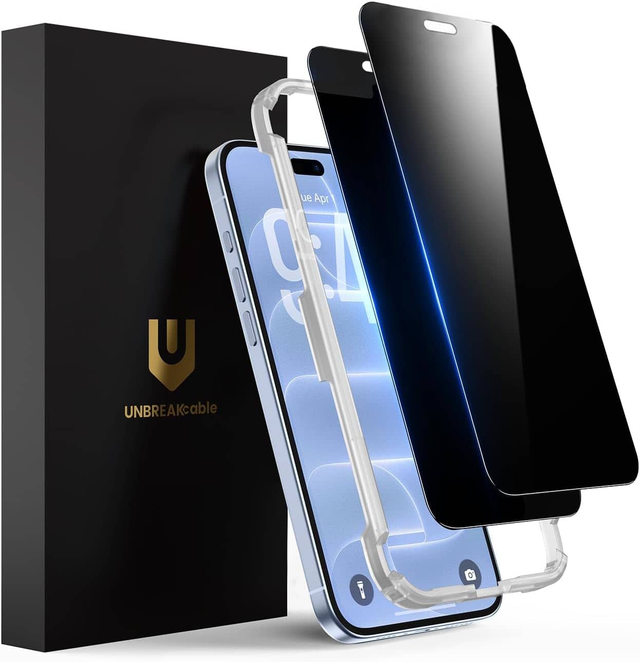 UNBREAKcable - 2-Pack Full Coverage Screen Protector Tempered Glass for iPhone 18 Pro Max - Privacy