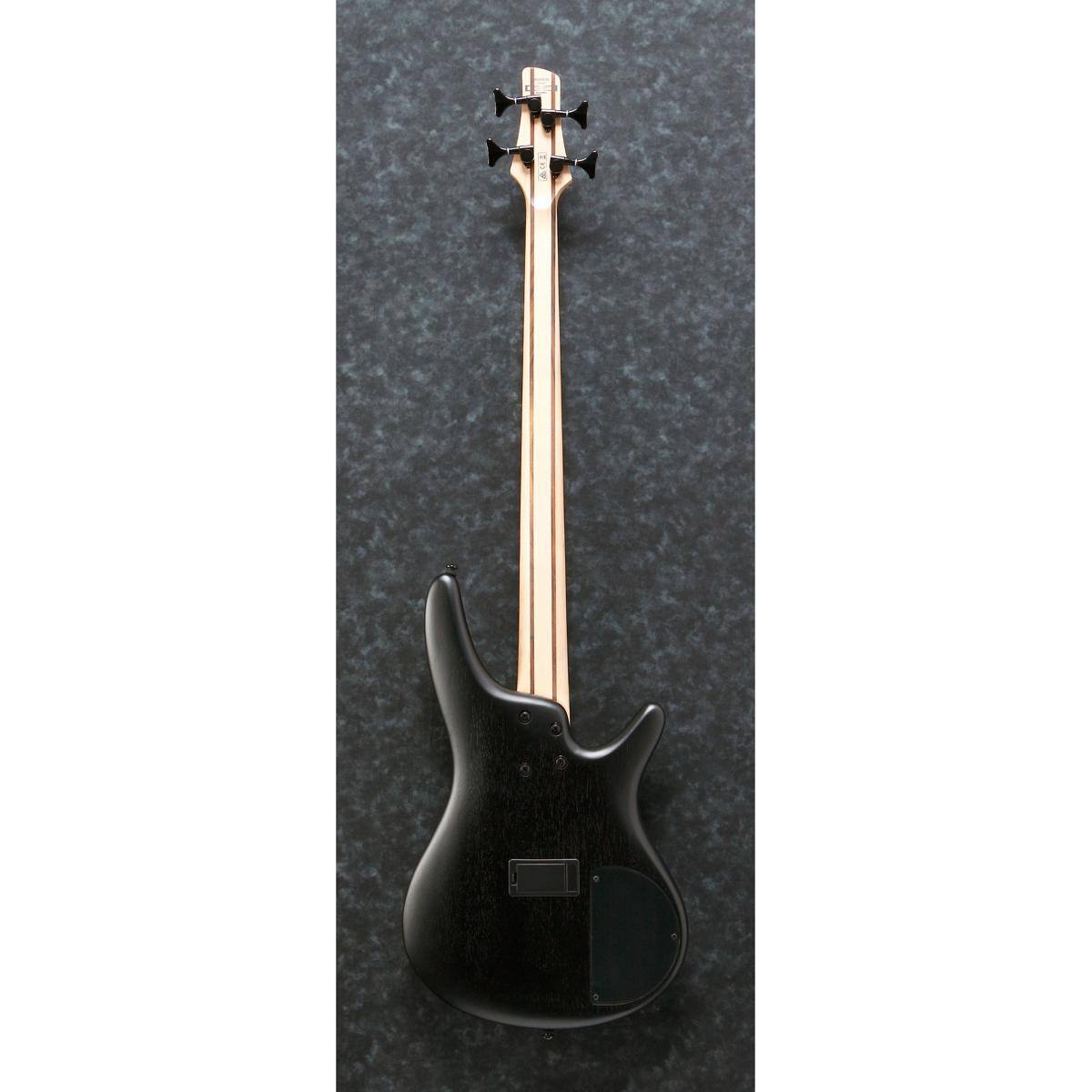 Alt View 1. Ibanez - Ibanez SR300EBL SR Standard Electric Bass Left-Handed Guitar, White Dot Inlay Rosewood Fretboard, Weathered Black.