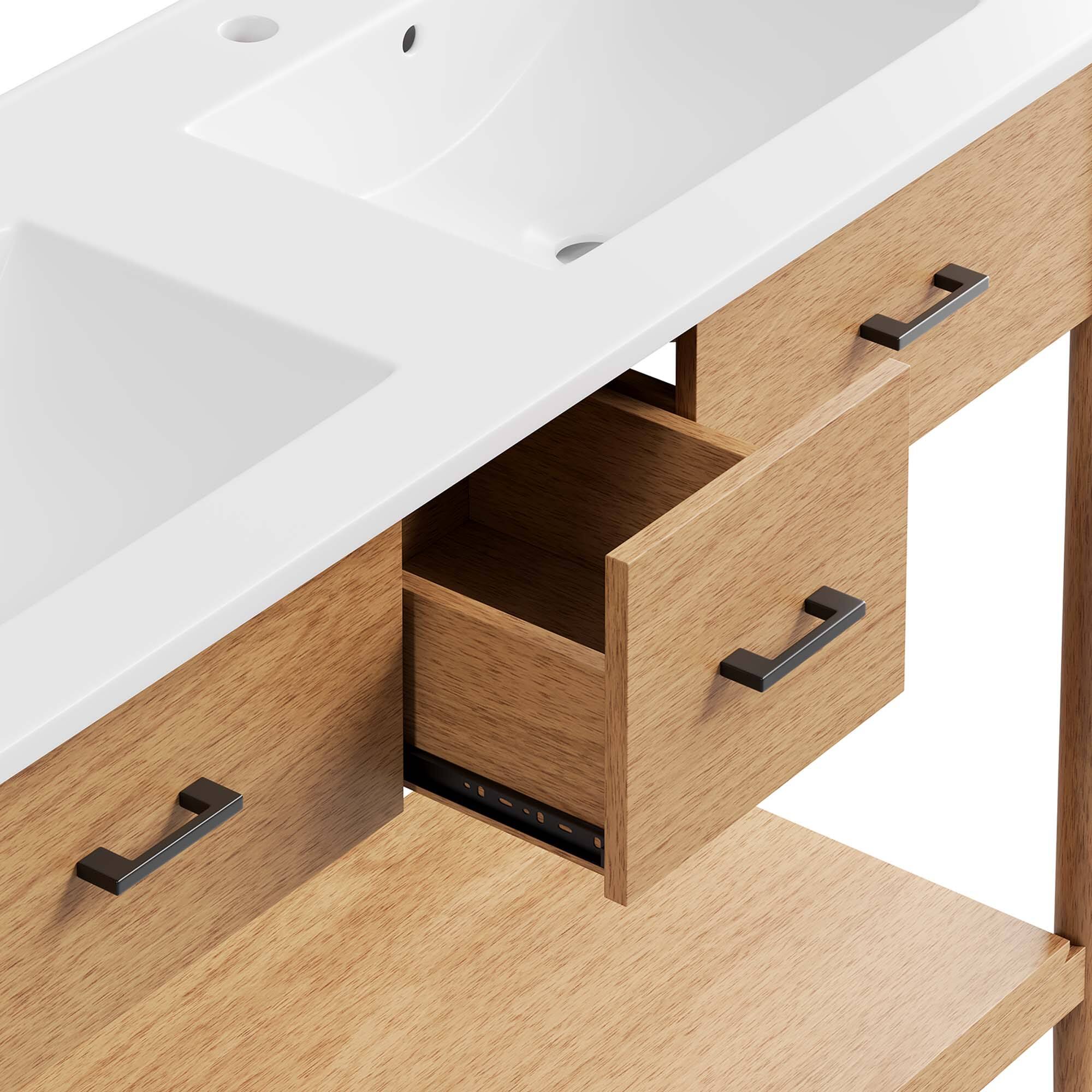 Alt View 6. Modway - Zaire Bathroom Vanity Basin Included by Modway - Natural White.