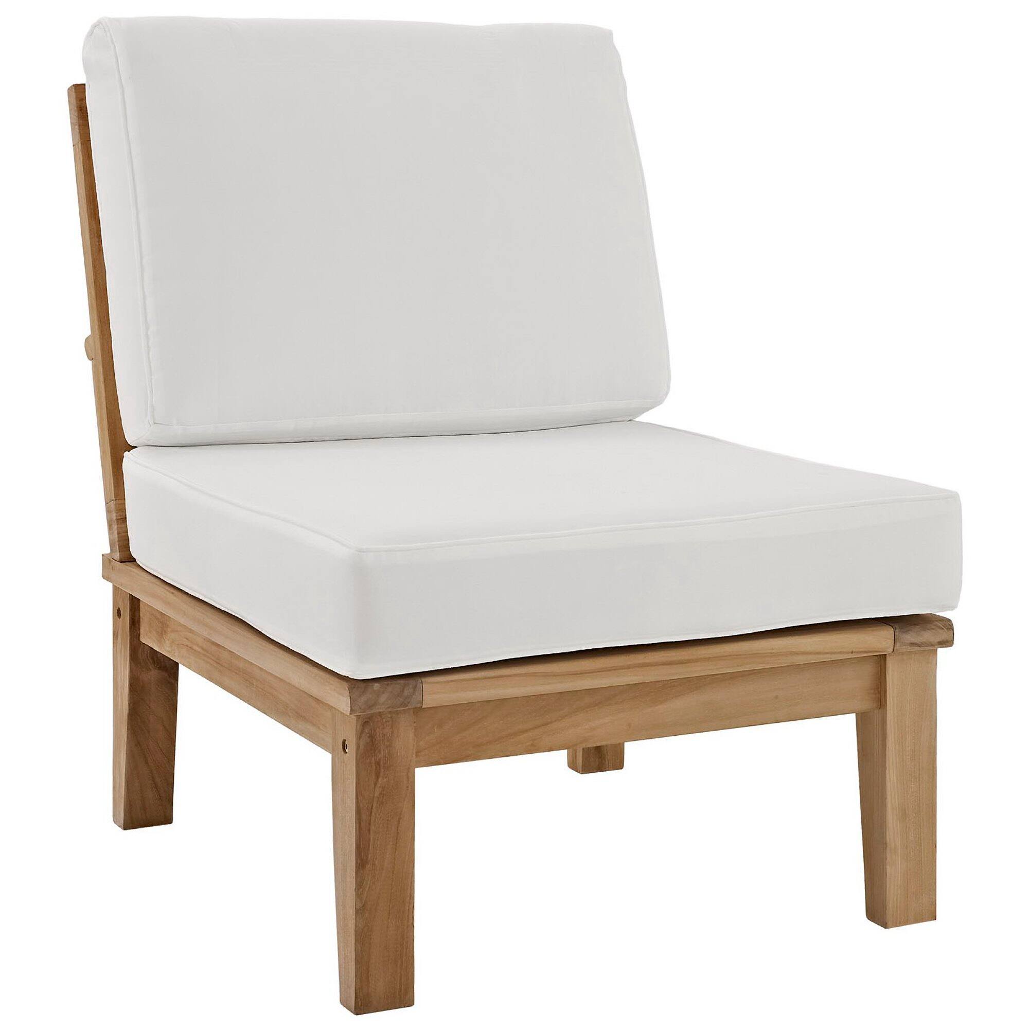 Left. Modway - Marina 2 Piece Outdoor Patio Teak Set by Modway - Natural White.