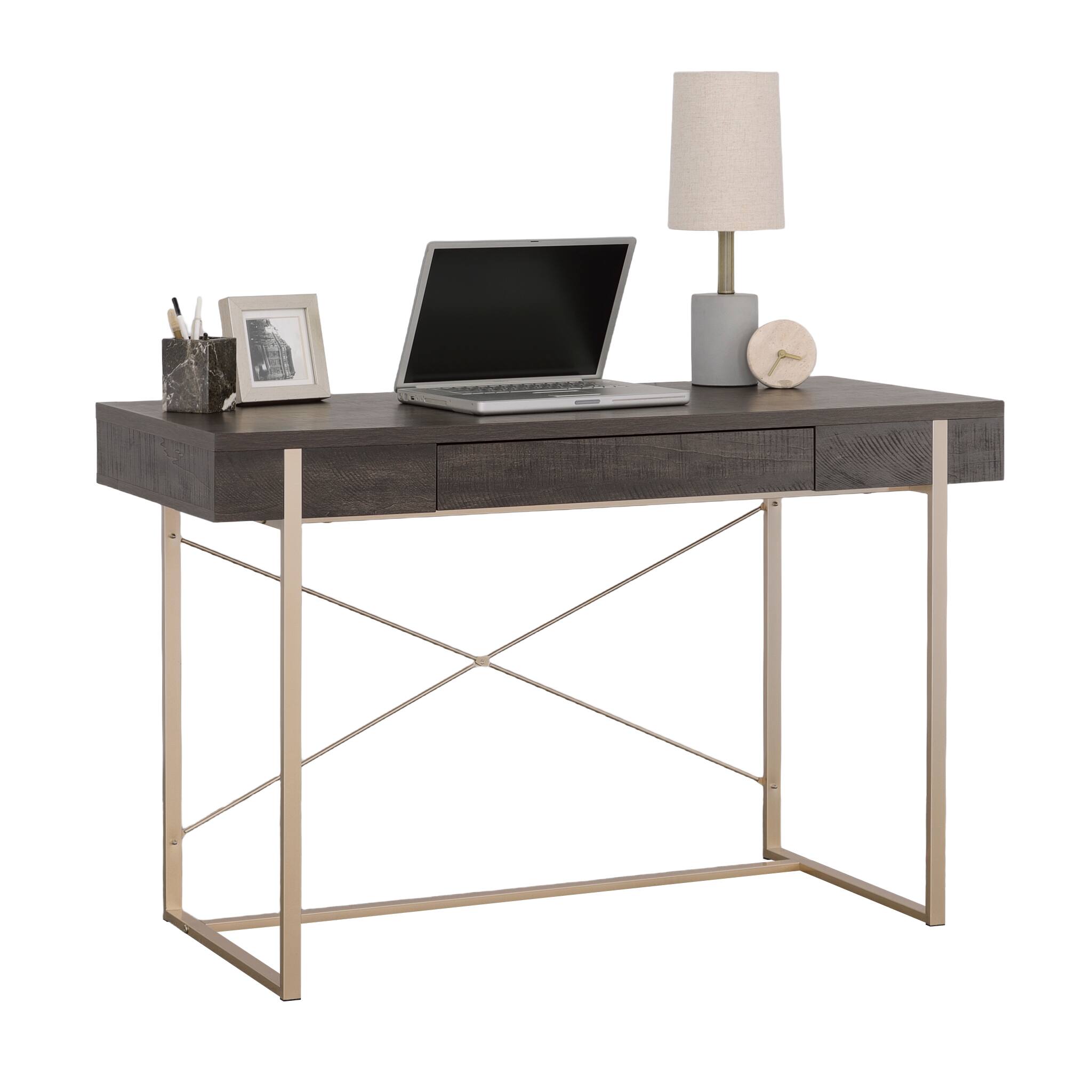 Left. TinyHomie - Writing Desk Dark Brown finish - Dark Brown.