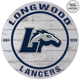 Jardine - Longwood Lancers 20'' Indoor/Outdoor Weathered Circle Sign - White