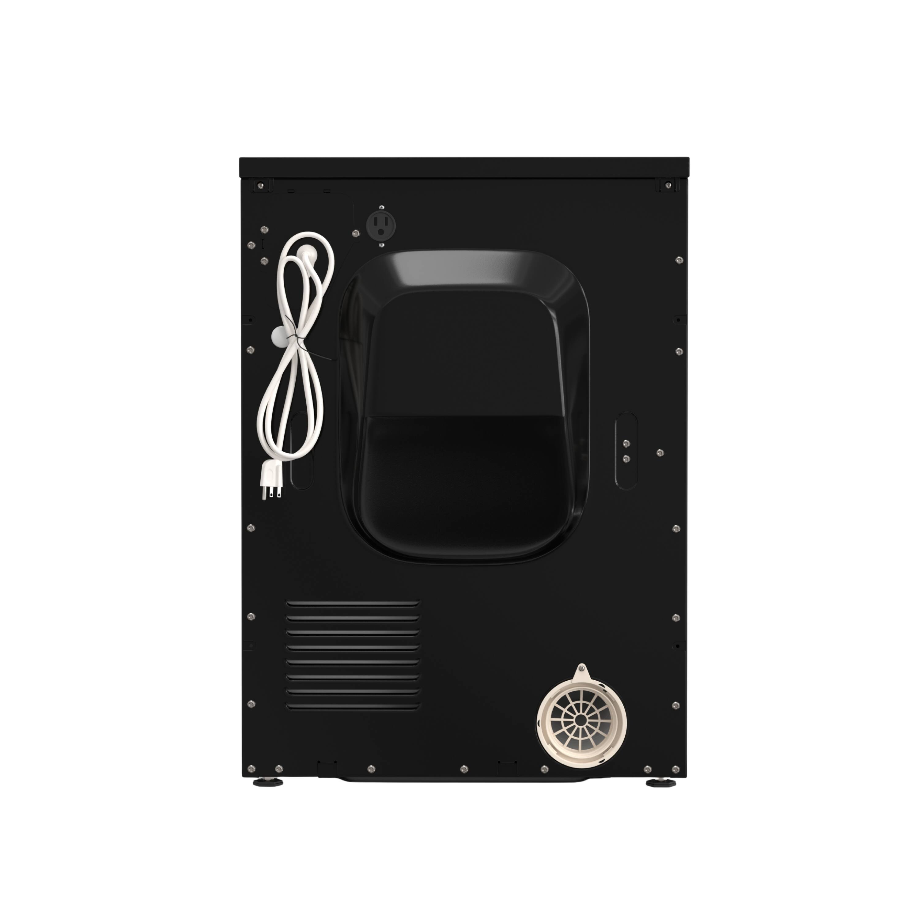 Back. Equator - Equator ED 866 DL Premium Compact 3.1 cu.ft. /13lbs 24 inch Vented Electric Dryer - Direct Line Single Socket 110V - Black.