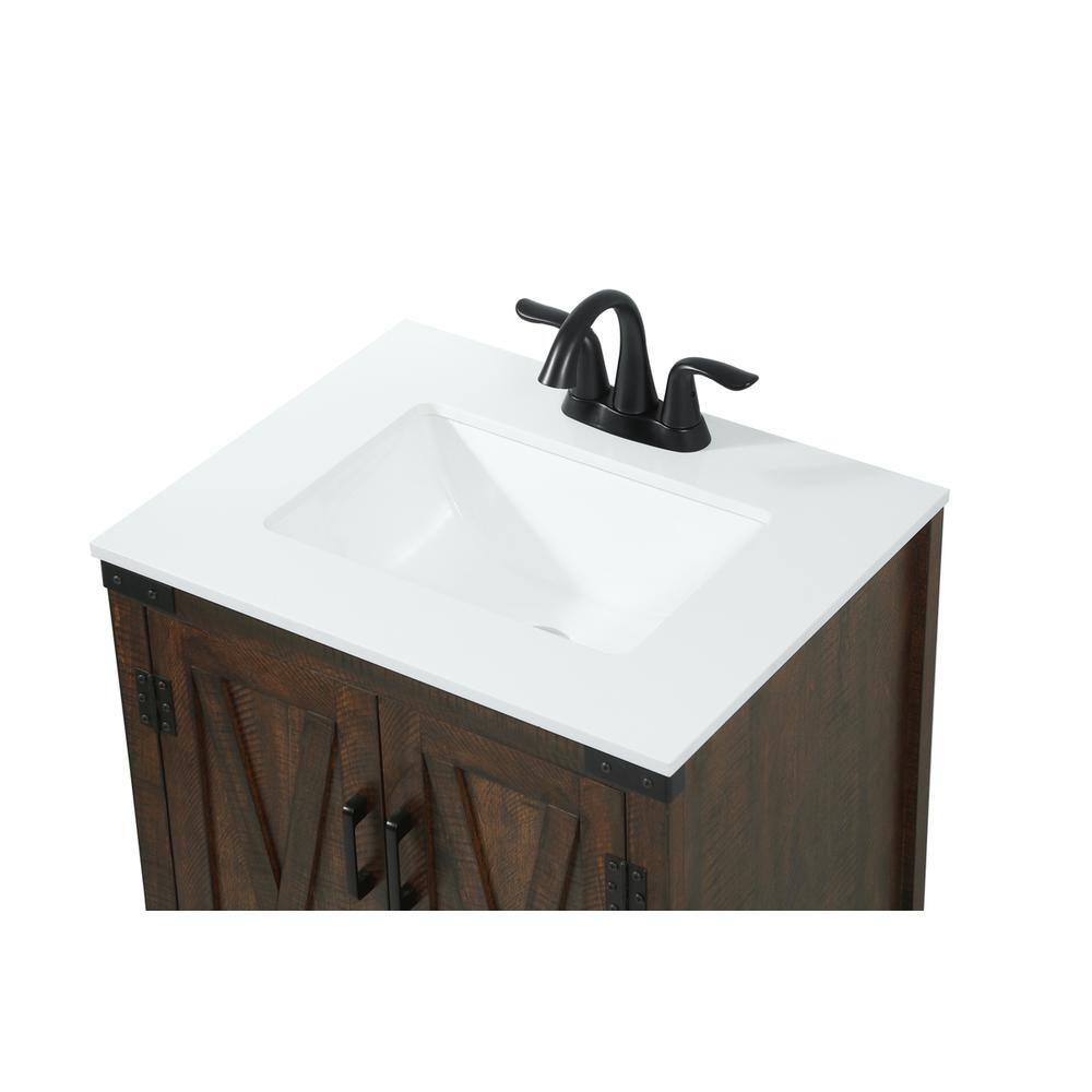 Alt View 1. Elegant Kitchen and Bath - 24 inch Single bathroom vanity in expresso - Expresso.