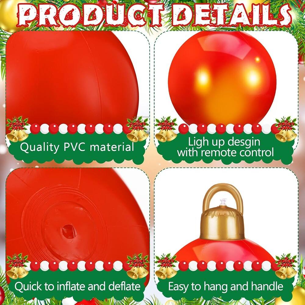 PRODUCT DETAILS

- Quality PVC material
- Light up design with remote control
- Quick to inflate and deflate
- Easy to hang and handle