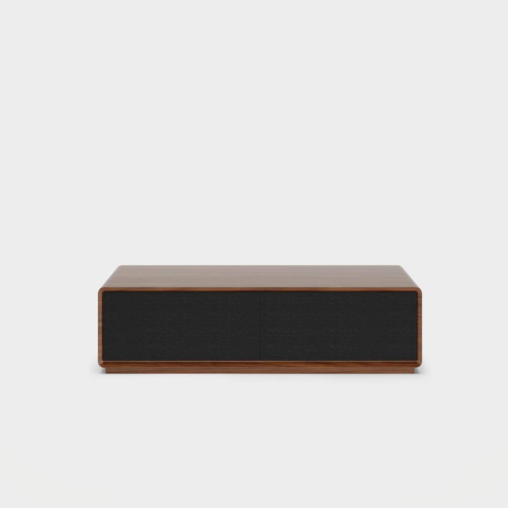 Alt View 6. POVISON - 51" Mid-Century Rectangular Wood Coffee Table with 4 Drawers Fully-Assembled, Walnut Black - Walnut & Black.