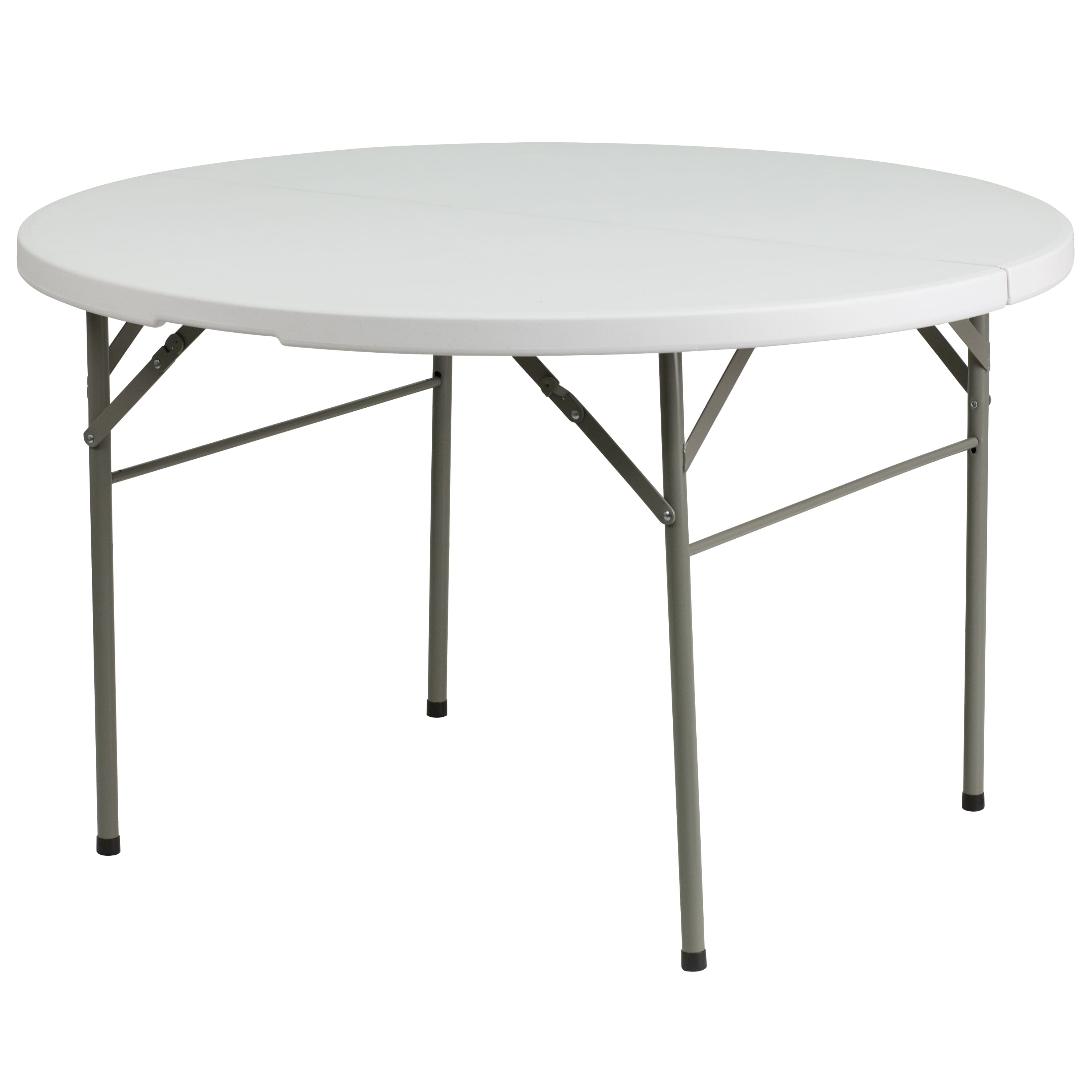 Alamont Home - Freeman 4-Foot Round Bi-Fold Plastic Event Folding Table with Handle - Granite White price history on PriceWatchPro