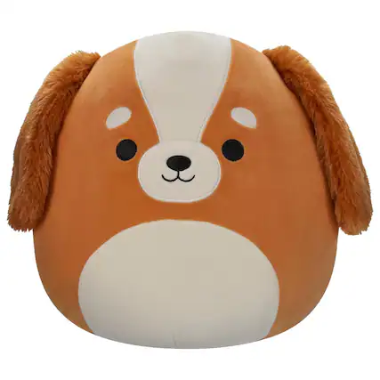 Front. Kellytoy - Squishmallow 12 Inch Plush | Ysabel the Brown and White Spaniel.