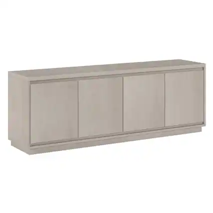 Angle. Hudson&Canal - Presque TV Stand Fits Most TVs up to 75 inches - Alder White.