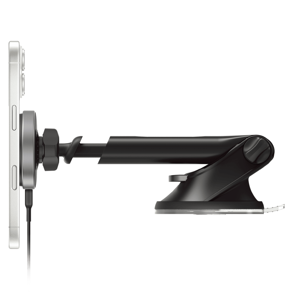 Alt View 2. Nimbus9 - Nimbus9 - Qi2 Wireless Charging Magnetic Phone Mount (Windshield/Dash) - Brushed Gray - Dark Grey.