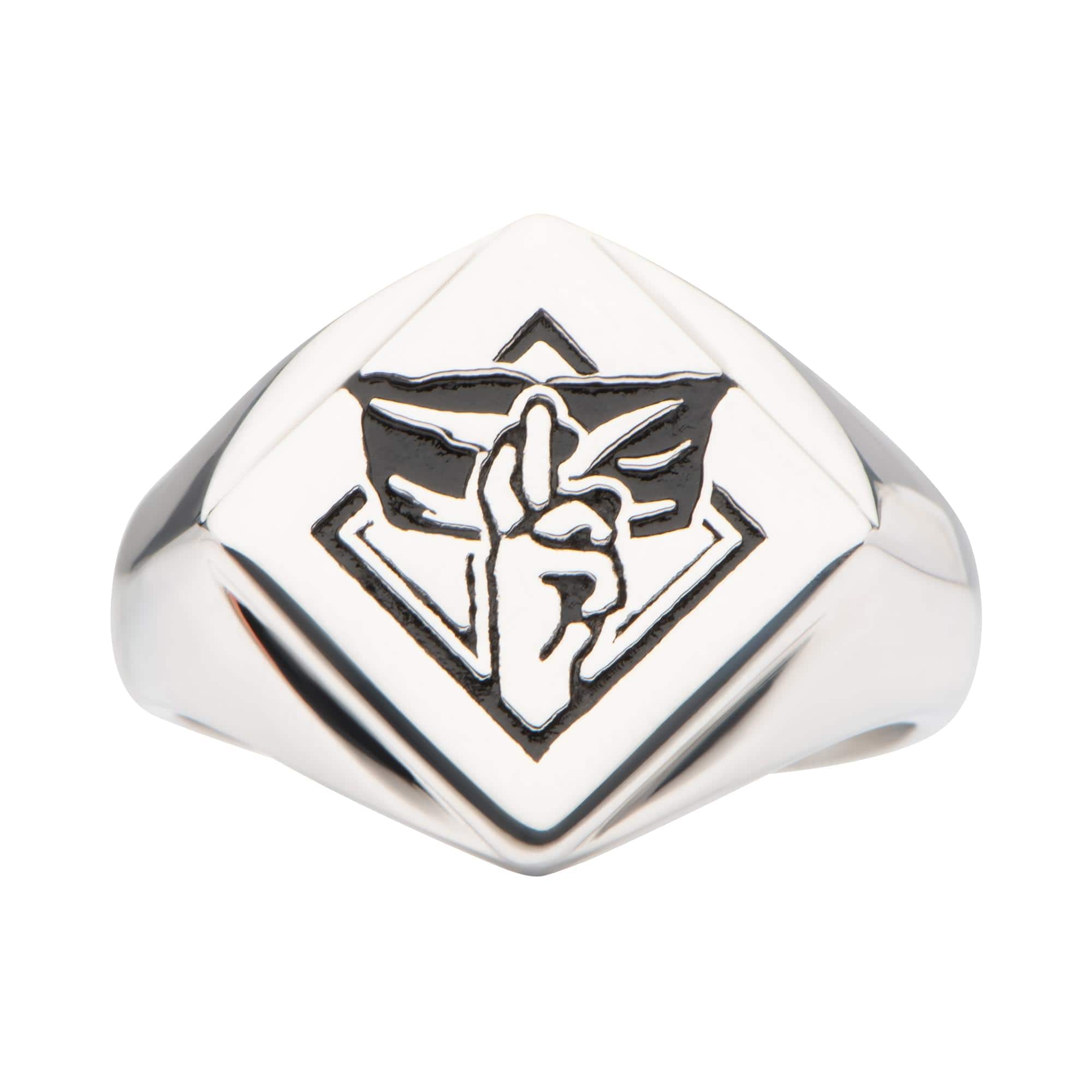 Front. SalesOne LLC - Jujutsu Kaisen Gojo Signet Ring | Size 11 - Silver.