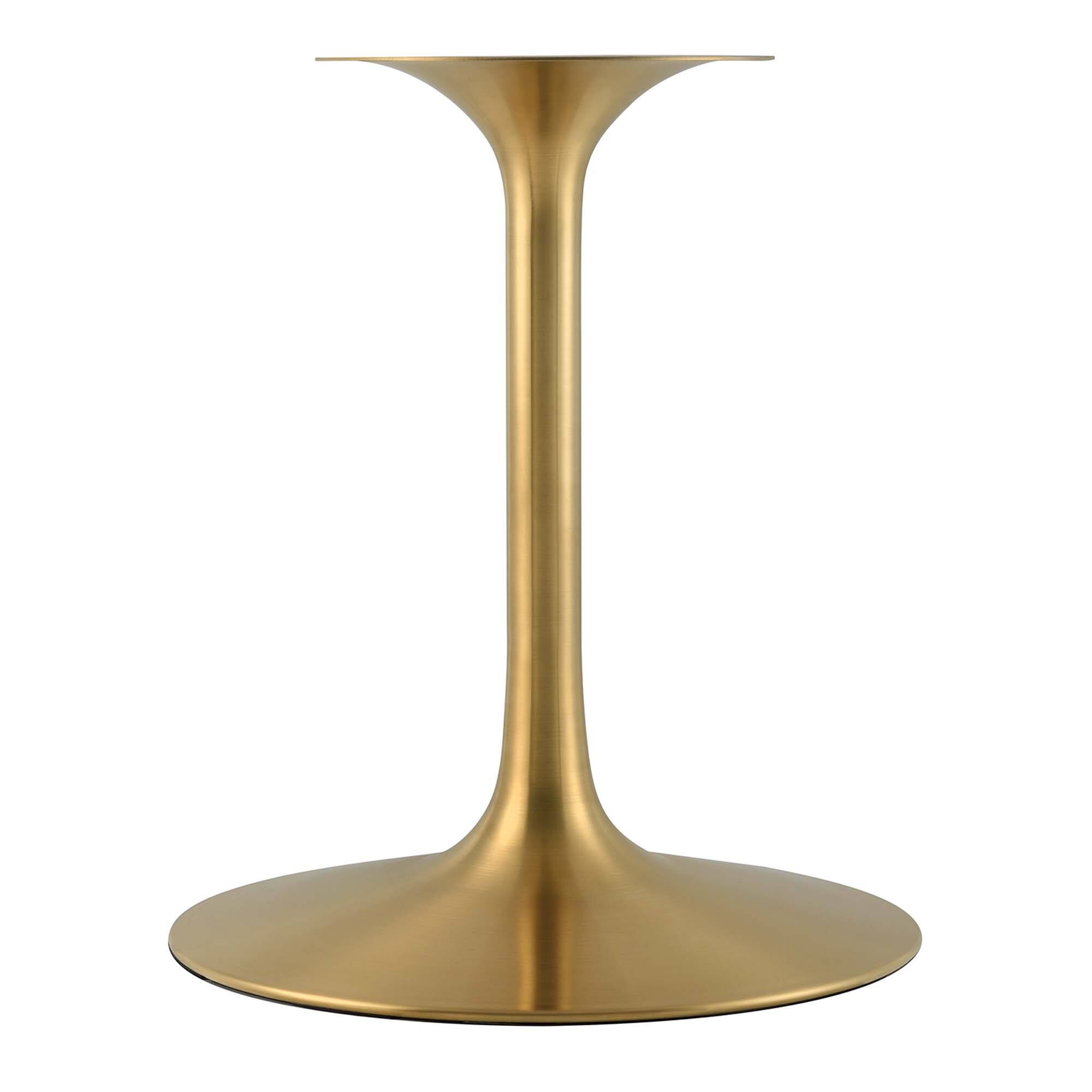 Alt View 4. Modway - Lippa 54" Oval Faux Marble Dining Table by Modway - Gold White.
