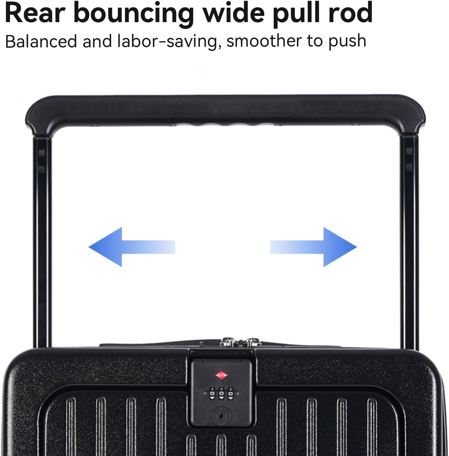 Rear bouncing wide pull rod  
Balanced and labor-saving, smoother to push