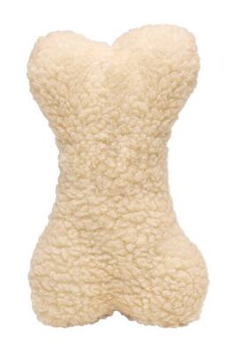 BOSS PET - Digger's White Plush Bone Fleece Bone Dog Toy Large 1 pk - Multicolored