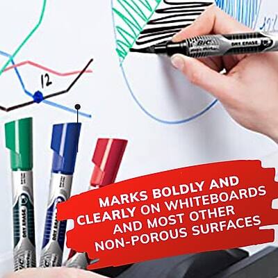 MARKS BOLDLY AND CLEARLY ON WHITEBOARDS AND MOST OTHER NON-POOROUS SURFACES