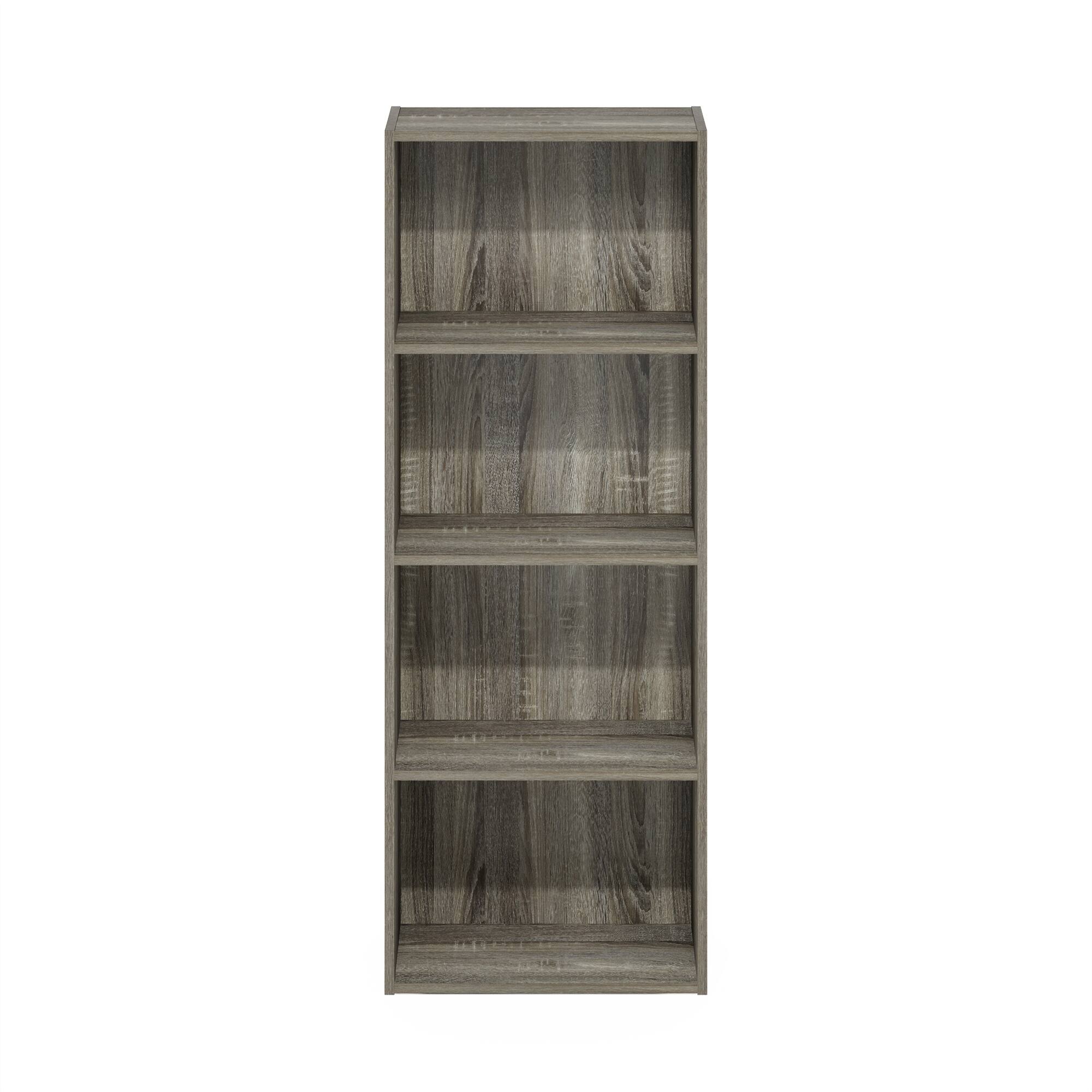 Alt View 1. Furinno - Luder 4-Tier Open Shelf Bookcase - French Oak.