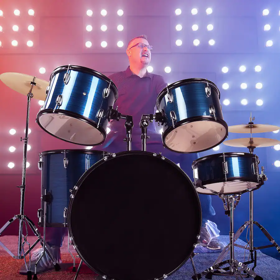 Winado 22 In Adult Drum Set,5 Piece Full Size Drums Kit with Cymbal ...