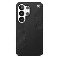 Front. Speck - Presidio2 Grip Case with Magnet for Samsung Galaxy S26 and S25 Ultra - Black/Slate Grey/White.