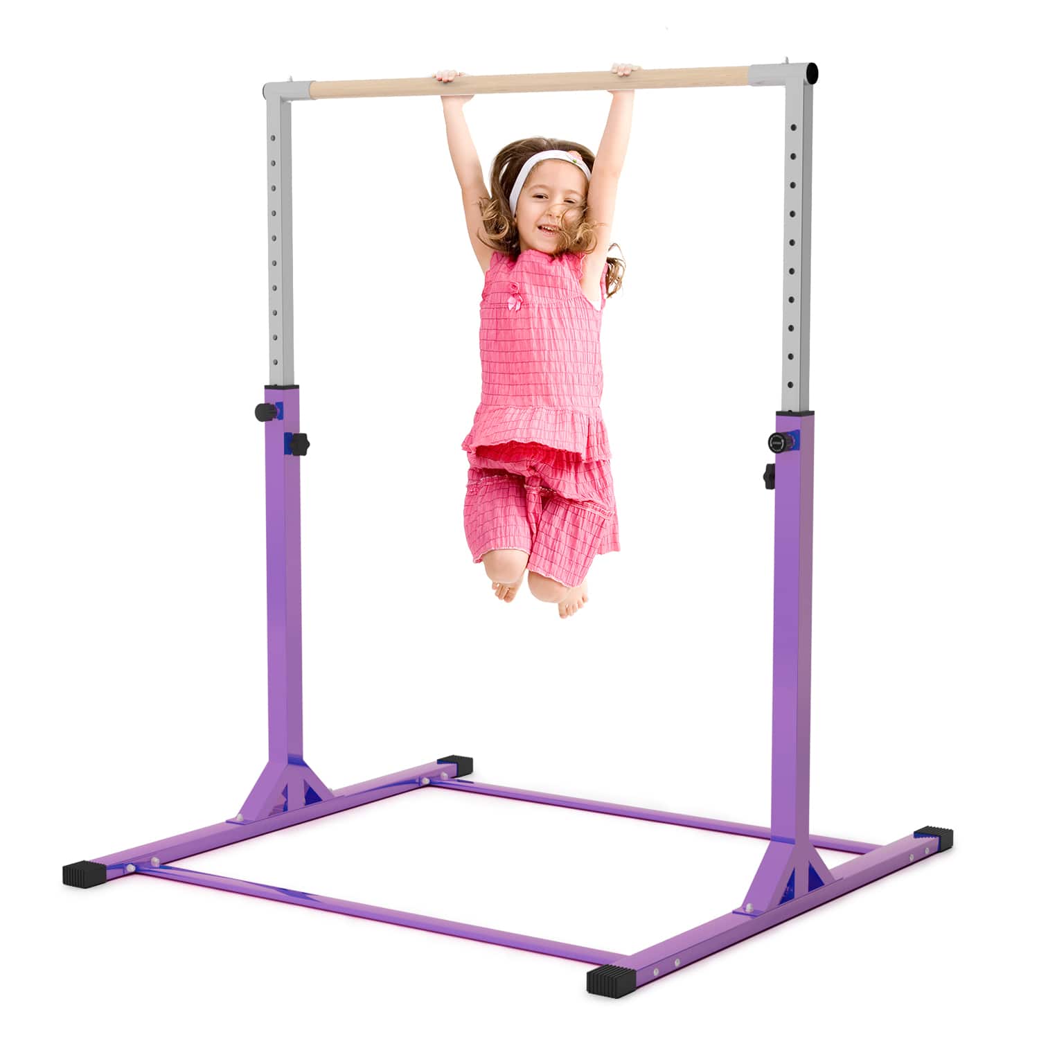 Ainfox - Gymnastic Kip Bar for Kids Training Horizontal Bars for Home Ages 6-15 - purple