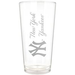 Great American Products - New York Yankees Etched 16oz. Vertical Rally Cry Pint Glass - Multicolor
