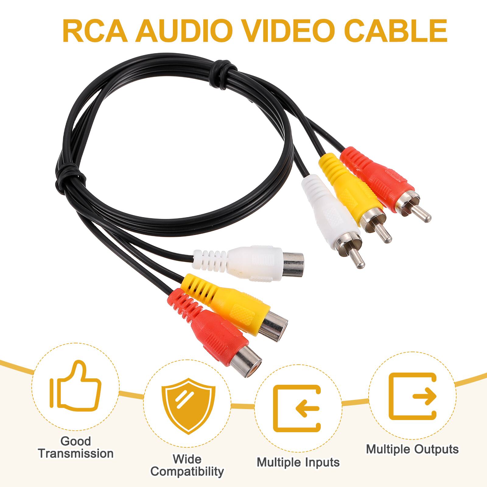 RCA AUDIO VIDEO CABLE

- Good Transmission
- Wide Compatibility
- Multiple Inputs
- Multiple Outputs