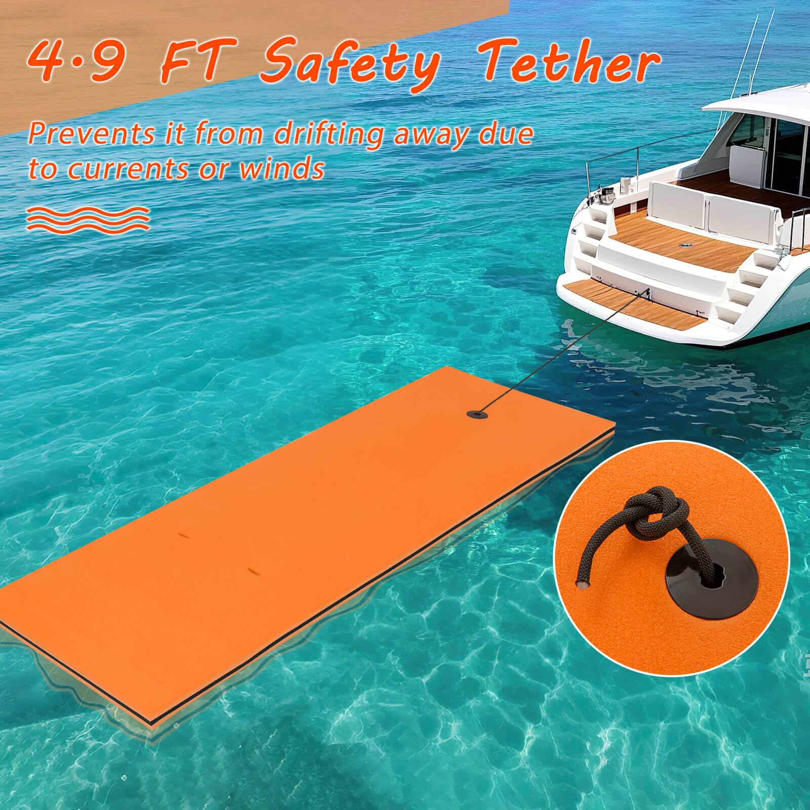 4.9 FT Safety Tether  
Prevents it from drifting away due to currents or winds