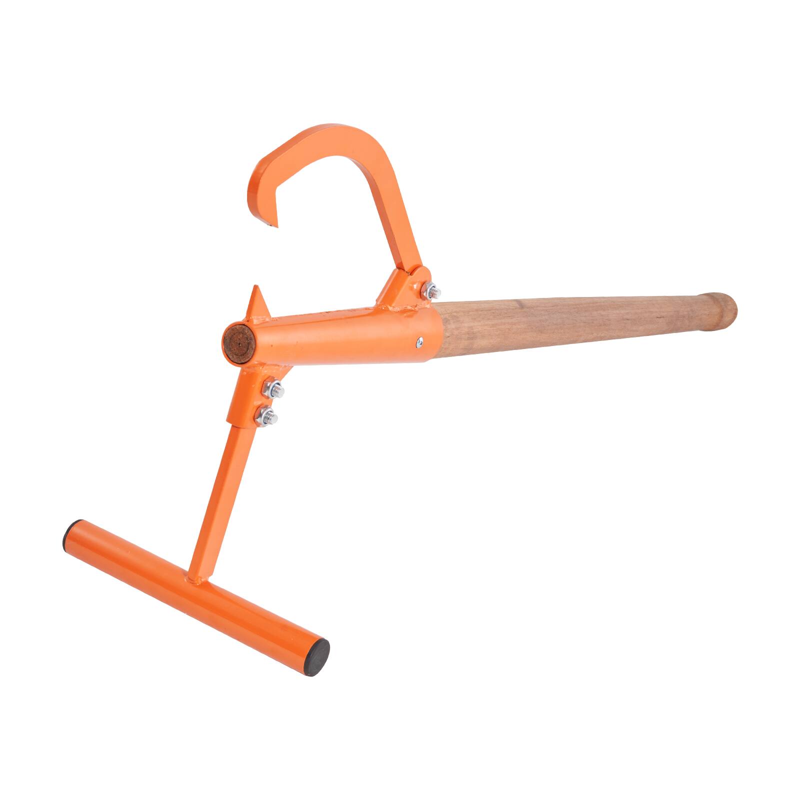 Alt View 5. VEVOR - Timberjack, 46.5 in, Heavy Duty Log Lifter with Wooden Handle, Log Roller with Adjustable Cant Hook - Orange.