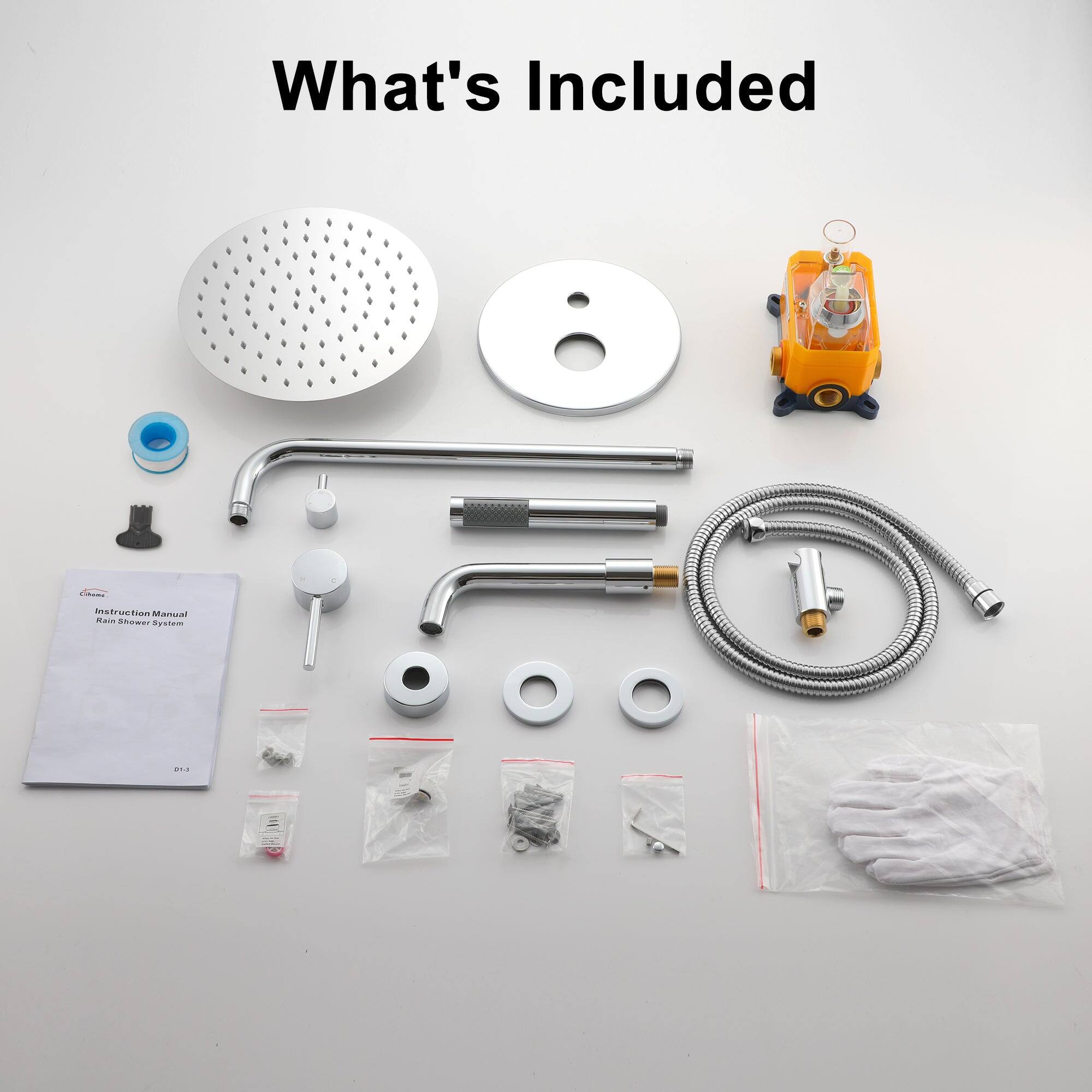 What's Included Instruction Manual Rain Shower System