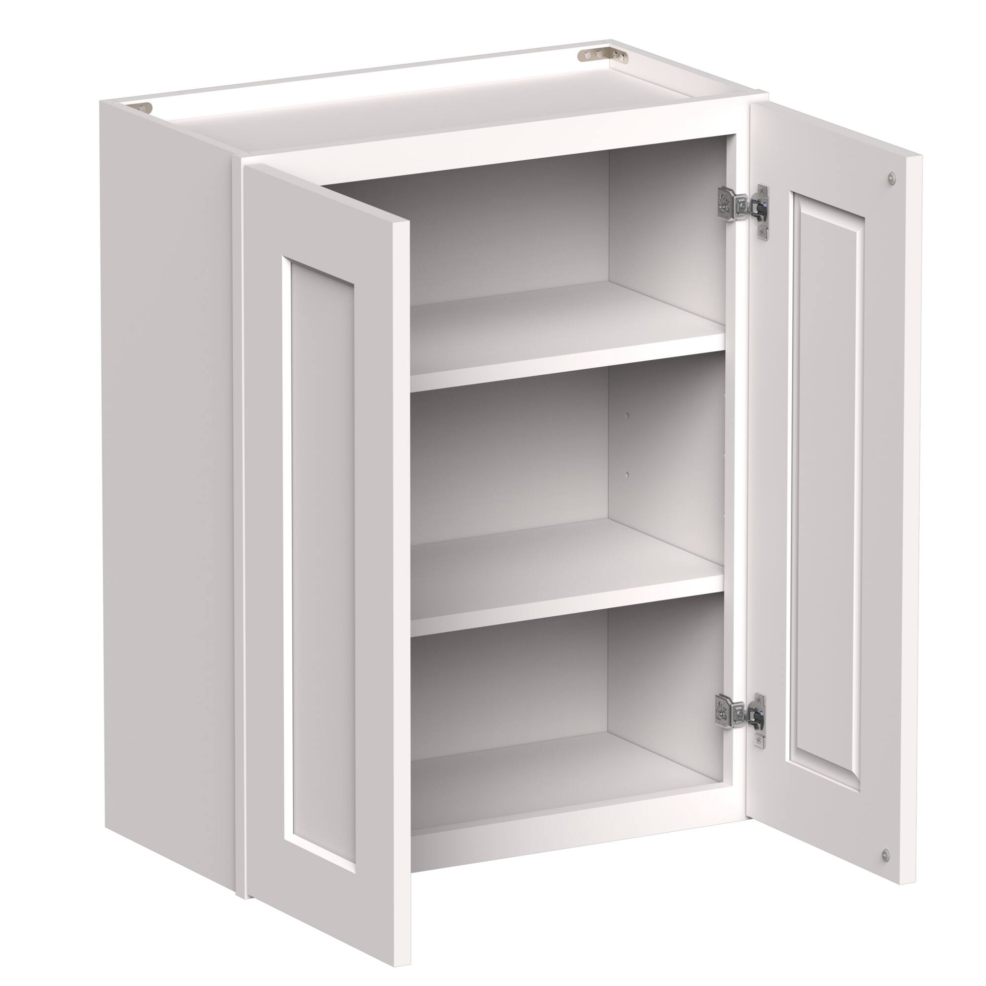 Angle. Boyel Living - 24-in W x 30-in H x 12-in D Shaker RTA Kitchen Wall Cabinet with Soft-Close - White Shaker.