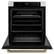 Angle. ZLINE - ZLINE Autograph 30 in. True Convection Single Wall Oven in Stainless Steel & Gold Helix Handle (WASZ-30-KG) - Stainless Steel.