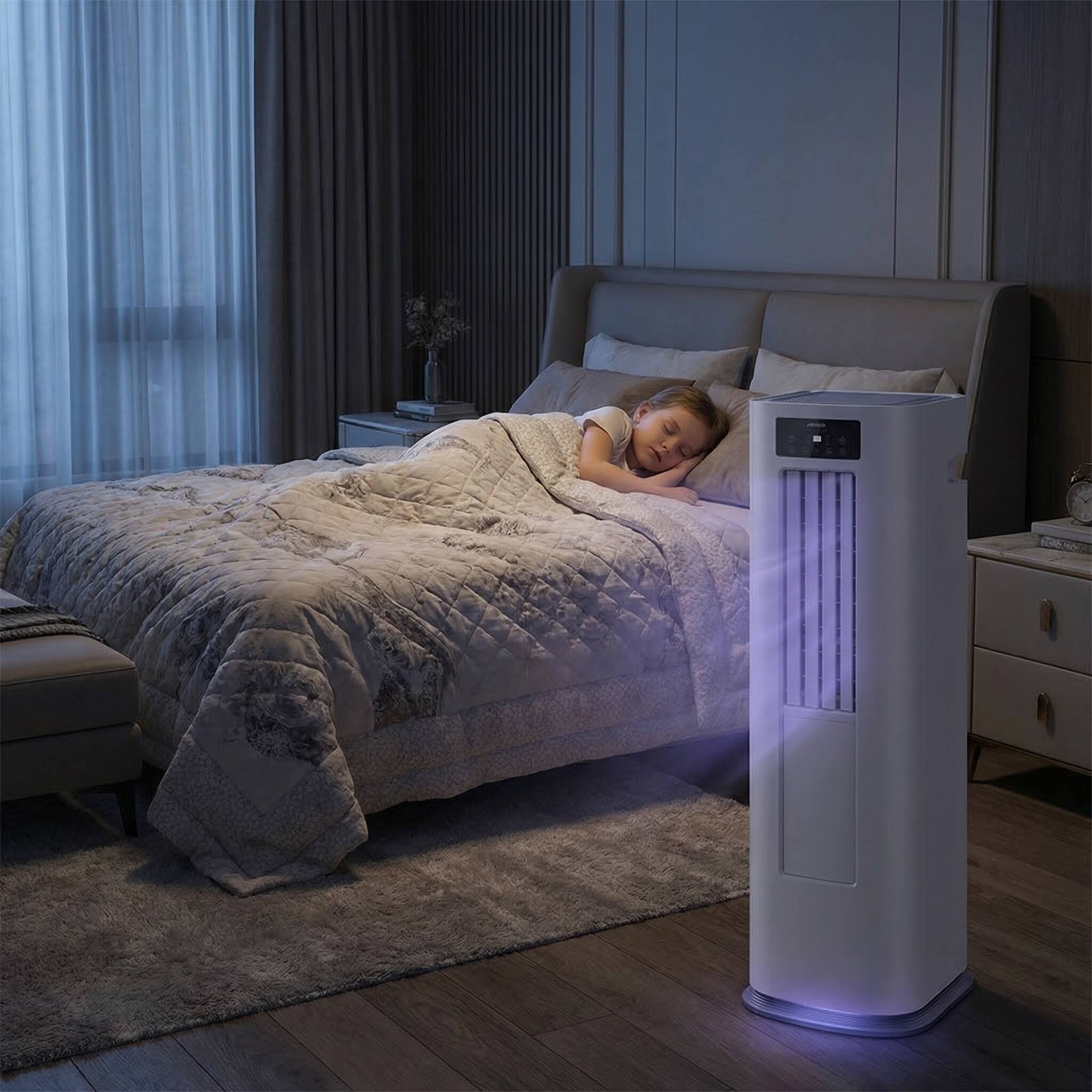 Alt View 1. Airplus - 7500 BTU Portable Air Conditioner Cools 500 Sq. Ft. with Dehumidifier, Remote and Large Air Outlet - White.