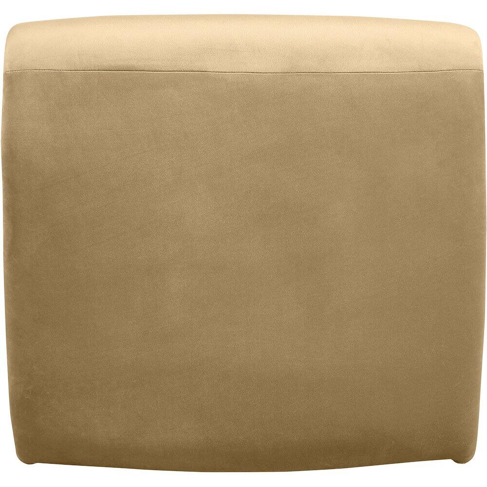 Alt View 4. Meridian Furniture - Nouveau Camel Velvet Accent Chair - Beige.
