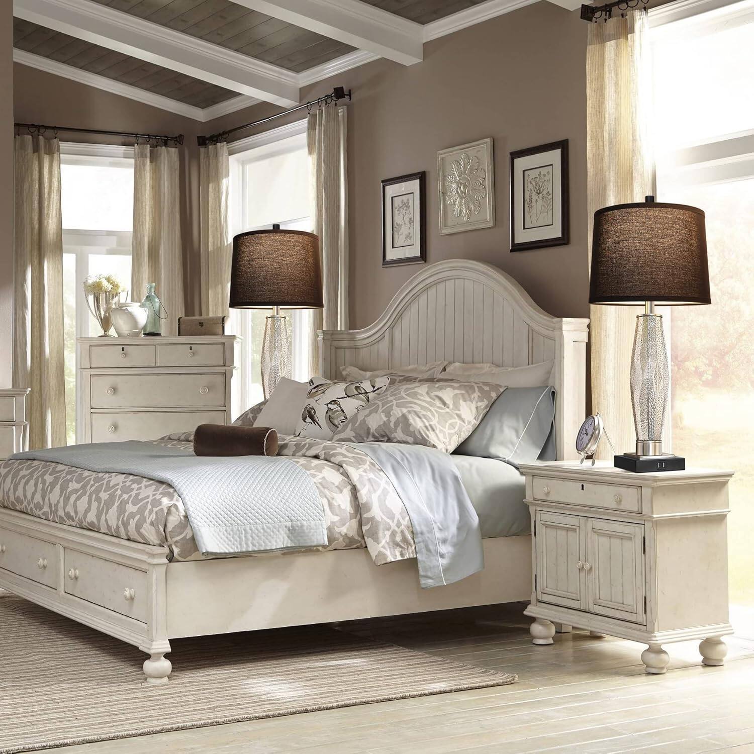 Alt View 3. Akoasm - Glass Bedside Lamps Table Lamps with USB A+C Charging Ports and Rotary Switches, Set of 2 (LED Bulbs Included).