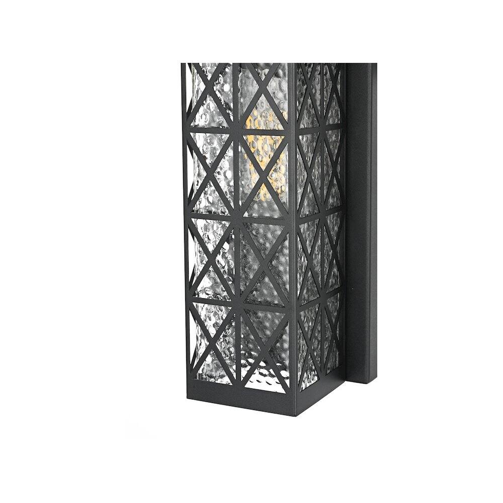 Alt View 2. Elegant Lighting - Wildey 7 inch Outdoor Pendant in Black - Black.