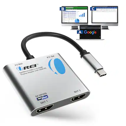 PREADSHEETS C - A Google 4 1 3.0 PD 2.0 USB REI USB 3.1 to HDMI 100W PD with SplitXtend Display Adapter SX-2W1080 SplitXtend Split 1 OUT 2 OUT