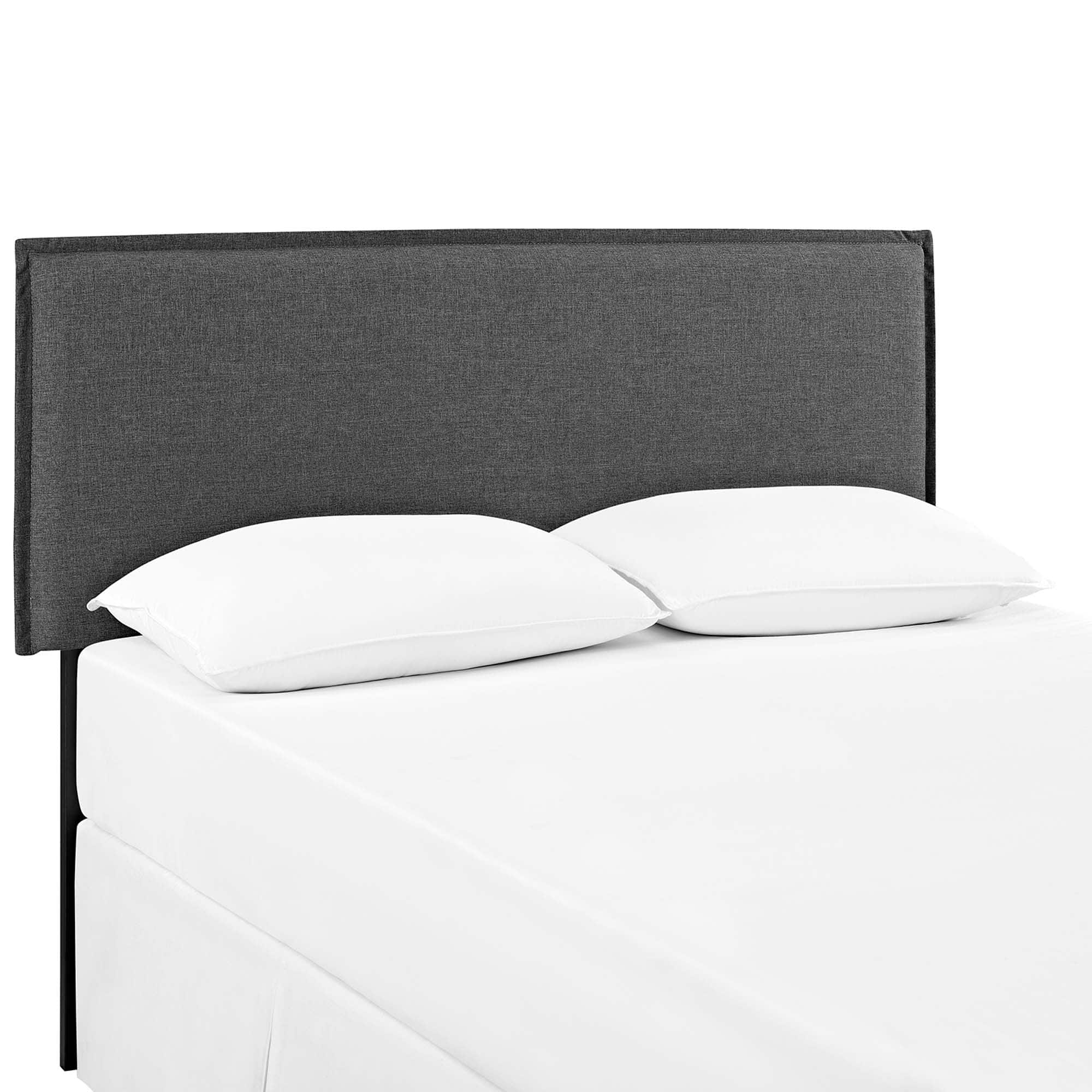 Camille Upholstered Fabric Full Headboard by Modway - Gray