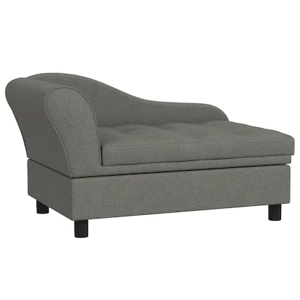 Front. Pawhut - Sofa Dog Sofa for Small Dogs with Storage - Gray.